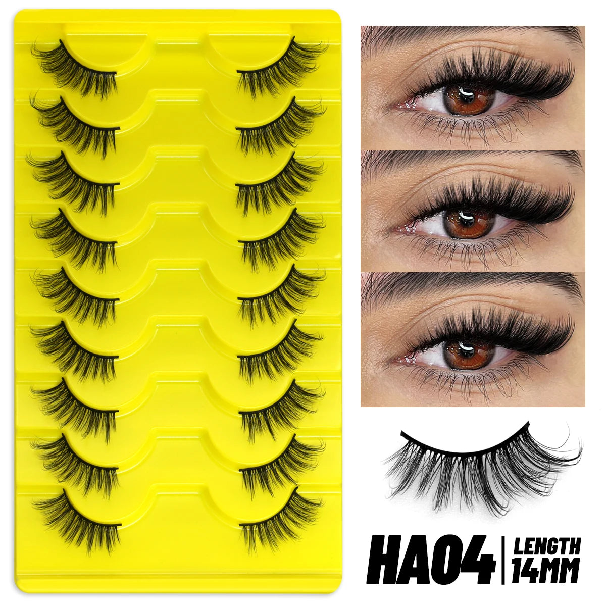 Half Lashes 5/7/10 Pairs Half Lashes Soft Natural Cat Eye Lashes Makeup Tool Fake Eyelashes Extension Fluffy Faux Cils