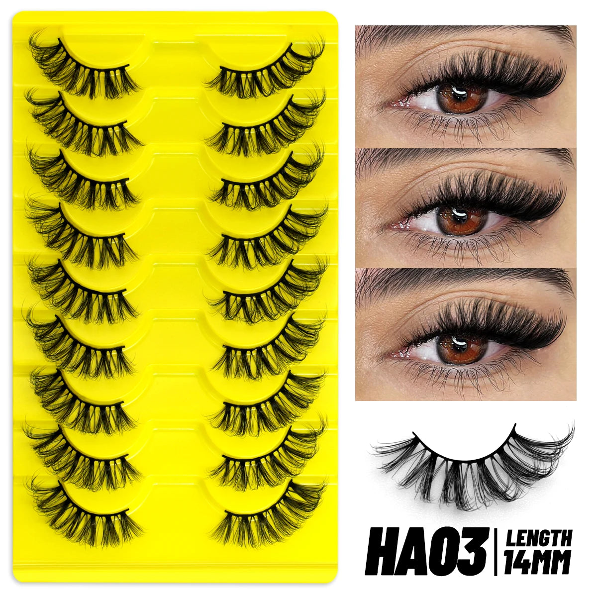 Half Lashes 5/7/10 Pairs Half Lashes Soft Natural Cat Eye Lashes Makeup Tool Fake Eyelashes Extension Fluffy Faux Cils