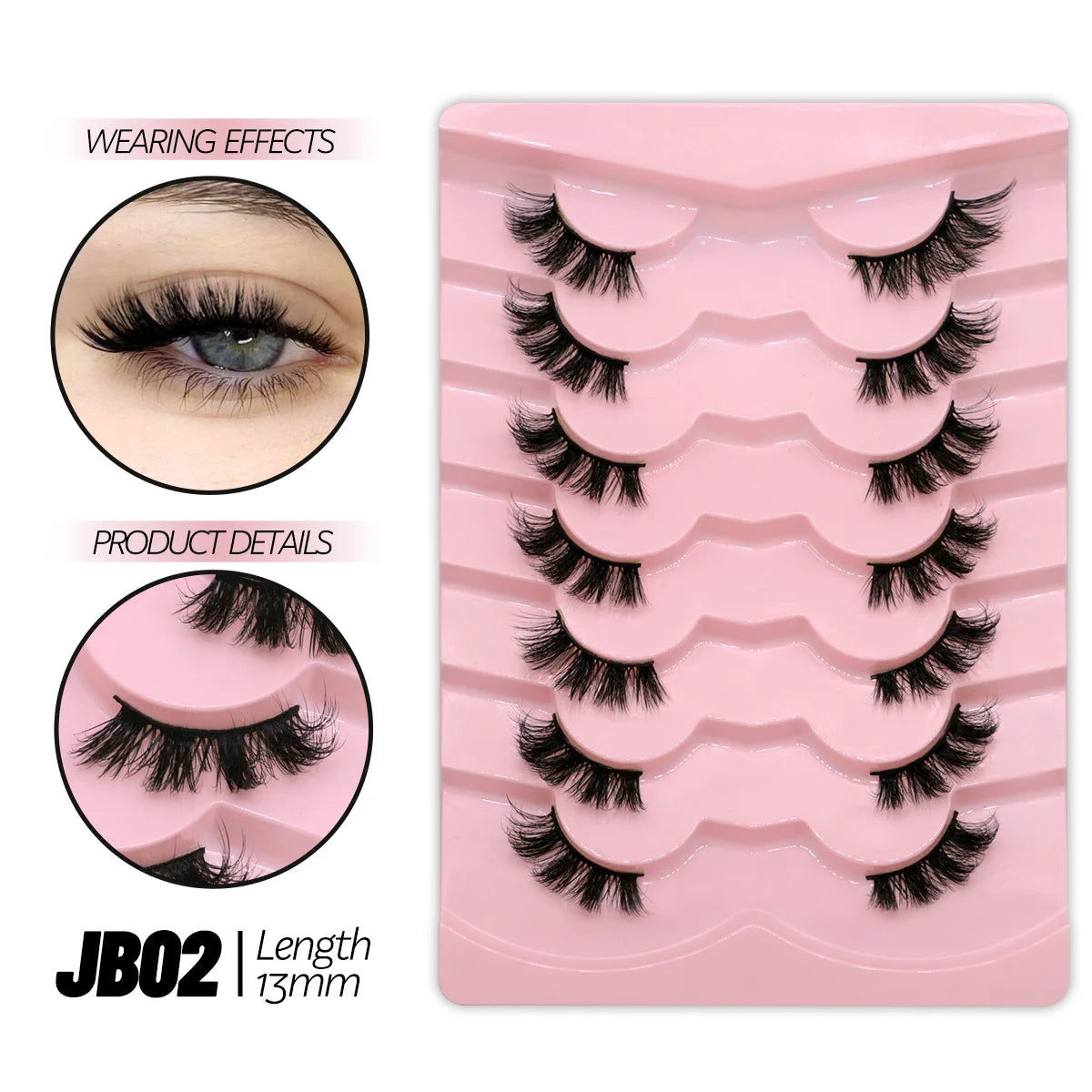 Half Lashes 5/7/10 Pairs Half Lashes Soft Natural Cat Eye Lashes Makeup Tool Fake Eyelashes Extension Fluffy Faux Cils