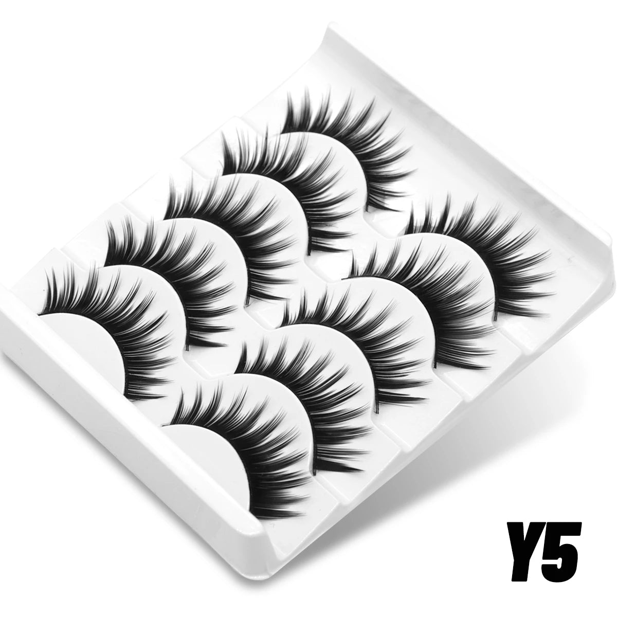 Half Lashes 5/7/10 Pairs Half Lashes Soft Natural Cat Eye Lashes Makeup Tool Fake Eyelashes Extension Fluffy Faux Cils