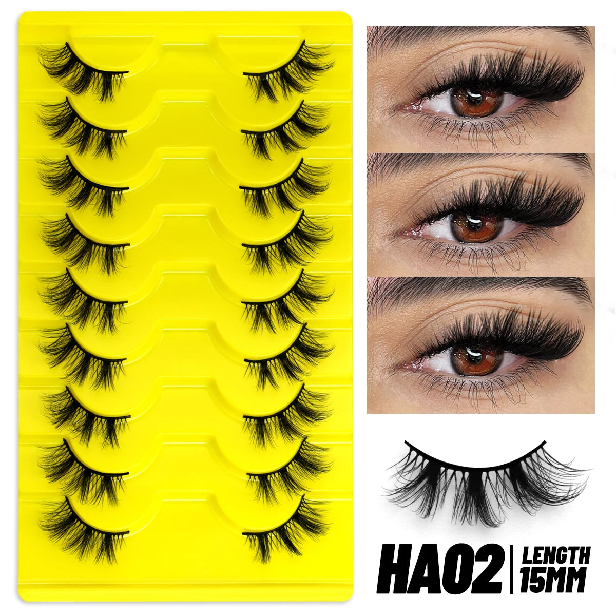 Half Lashes 5/7/10 Pairs Half Lashes Soft Natural Cat Eye Lashes Makeup Tool Fake Eyelashes Extension Fluffy Faux Cils