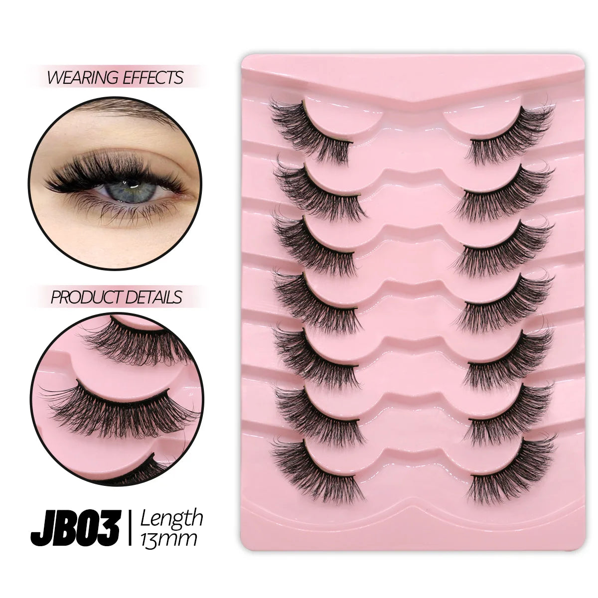 Half Lashes 5/7/10 Pairs Half Lashes Soft Natural Cat Eye Lashes Makeup Tool Fake Eyelashes Extension Fluffy Faux Cils