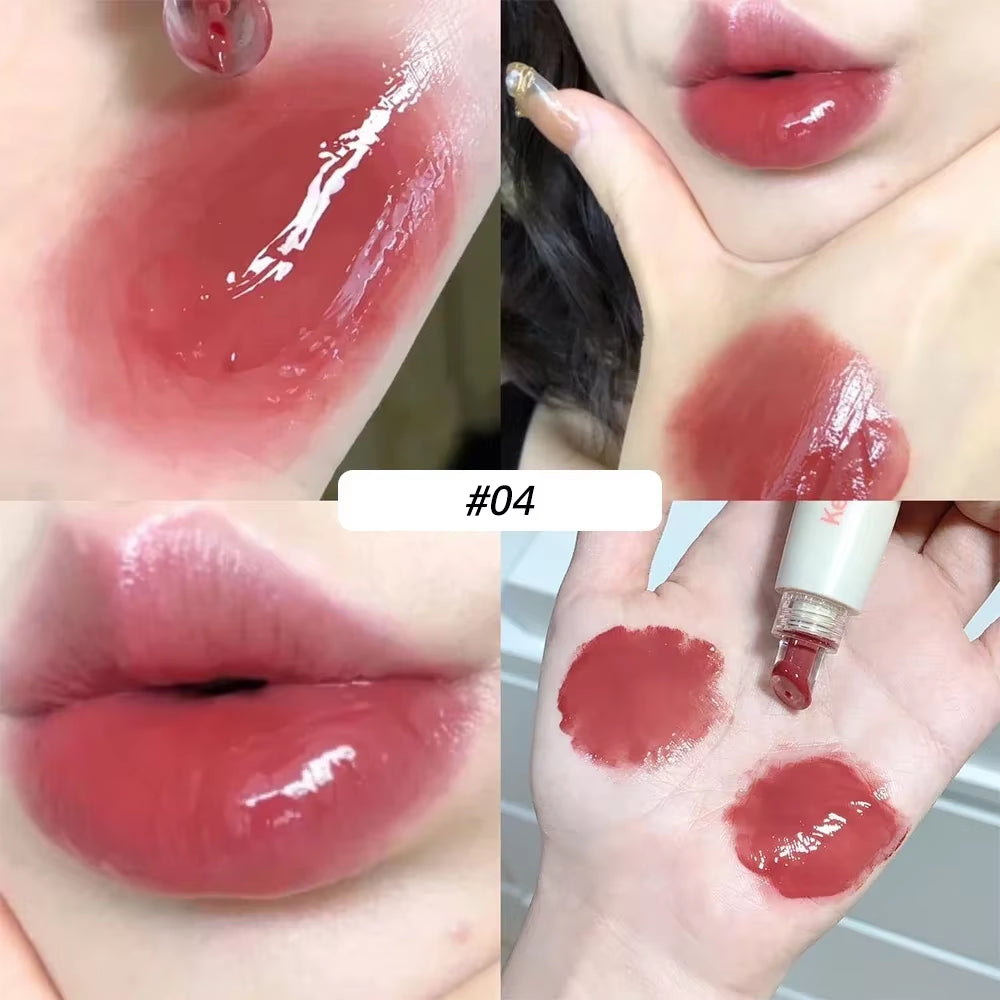 Plumping Jelly Lip Gloss Lasting Moisturizing Transparent Lip Oil Water Light Mirror Liquid Lipstick Women Lips Makeup Cosmetics